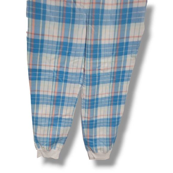 Cat & Jack Girls flame resistant blue Plaid Loungewear Pajama pants  - large - Picture 2 of 8